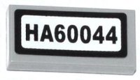 LEGO part Carreau 1 x 2 with 'HA60044' Pattern (Sticker) - Set 60044 3069pb0307