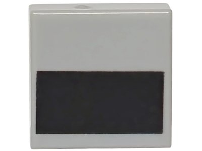 LEGO part Platte 1 x 1 mit schwarzem Rechteck-Streifen-Muster (3070pb389)