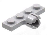 LEGO onderdeel Plate, Modified 1 x 4 with Tow Ball Socket, Short, 4 Slots (7mm Socket Length) 3183c