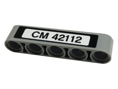LEGO part Technic, Liftarm Thick 1 x 5 with 'CM 42112' Pattern (Sticker) - Set 42112 (32316pb059)
