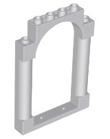 LEGO part Door, Frame 1 x 6 x 7 Arched with Notches and Rounded Pillars (40066)