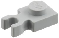 LEGO part Plate, Modified 1 x 1 with U Clip Thick (Vertical Grip) 4085c