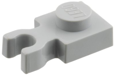 LEGO onderdeel Plate, Modified 1 x 1 with U Clip Thick (Vertical Grip) (4085c)