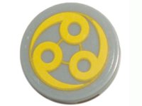 LEGO part Tile, Round 2 x 2 with Yellow Circles Pattern (Sticker) - Set 7678 4150pb065