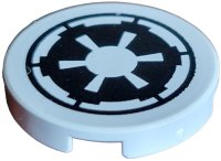 LEGO part Tile, Round 2 x 2 with SW Imperial Logo Pattern 4150ps5