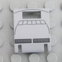 LEGO part Container, Box 2 x 2 x 2 Door with Slot with Black Sith Infiltrator Pattern 4346pb07