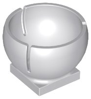 LEGO onderdeel Cylinder Hemisphere 3 x 3 Ball Turret Socket with 2 x 2 Base (44358)