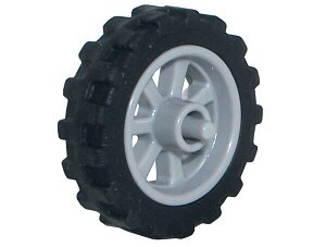 LEGO part Wheel 15mm D. x 6mm City Motorcycle with Black Tire 21mm D. x 6mm City Motorcycle (50862 / 50861) (50862c01)