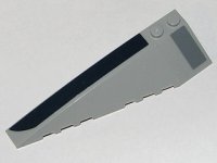 LEGO part Wedge 10 x 3 Left with Dark Blue and Dark Bluish Gray Boxes Pattern (Stickers) - Set 8036 50955pb002