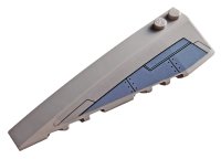 LEGO part Wedge 10 x 3 Left with Sand Blue Armor Plates Pattern (Sticker) - Set 76107 50955pb043