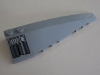 LEGO part Wedge 10 x 3 Right with Silver Machinery Pattern (Sticker) - Set 8036 50956pb003