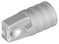 LEGO part Hinge Cylinder 1 x 2 Locking with 1 Finger and Axle Hole on Ends without Slots 53923