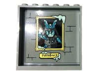 LEGO part Panel 1 x 6 x 5 with Framed Picture of General Vex, Runes and Brick Wall Pattern on Inside (Sticker) - Set 70678 59349pb201