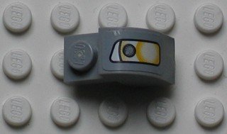 LEGO part Slope, Curved 2 x 1 x 1 1/3 with Recessed Stud with Headlight Pattern Model Left Side (Sticker) - Set 8654 (6091pb006L)