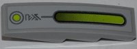 LEGO part Slope, Curved 4 x 1 with Lime Light Bar and Dot and Alien Characters Pattern (Sticker) - Set 7067 61678pb042