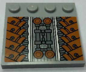 LEGO part Tile, Modified 4 x 4 with Studs on Edge with SW Sith Infiltrator Mechanical Pattern (Sticker) - Set 7961 (6179pb110)