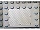 LEGO onderdeel Tile, Modified 4 x 6 with Studs on Edges with Black Rivets on Silver Tread Plate Pattern (Sticker) - Sets 7632 / 7945 (6180pb025)