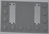 LEGO part Tile, Modified 4 x 6 with Studs on Edges with Two Silver Tread Plates Pattern (Stickers) - Set 4643 6180pb052