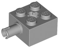 LEGO part Brick, Modified 2 x 2 with Pin and Axle Hole 6232