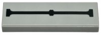 LEGO part Tile 1 x 3 with Black Line with 3 Parallel Notches Pattern (Castle Arrowslit) 63864pb223