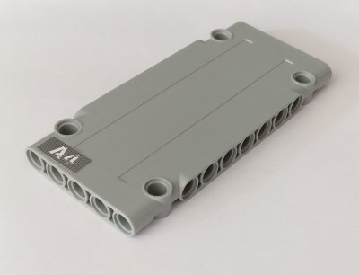 LEGO part Technic, Panel Plate 5 x 11 x 1 with 'A4' Pattern (Sticker) - Set 42082 (64782pb031)