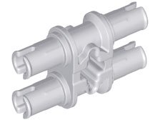 LEGO part Technic, Pin Double with Axle Hole with Squared Pin Holes (65098)