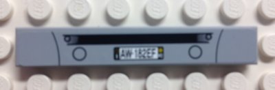 LEGO part Tile 1 x 6 with Air Intake and 'AW-182EF' Pattern (Sticker) - Set 8654 (6636pb113)