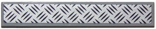 LEGO part Tile 1 x 6 with Silver Tread Plate Pattern (Sticker) - Set 60112 (6636pb132)
