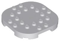 LEGO part Plate, Modified 6 x 6 with Rounded Corners and 4 Feet (66789)