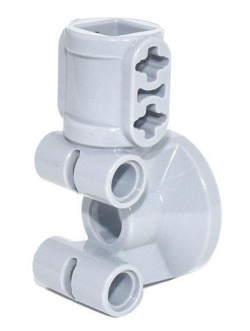 LEGO part Technic, Steering Wheel Hub Holder / Shock Absorber Head with 2 Pin Joiners and Shaft with 2 Axle Holes (69636)
