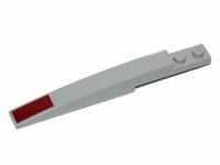 LEGO part Slope, Curved 10 x 1 with Dark Red Rectangle Pattern on Front (Sticker) - Set 75012 85970pb005