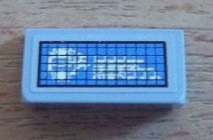LEGO part Slope 30 1 x 2 x 2/3 with Radar Screen Pattern (Sticker) - Set 8424 (85984pb014)