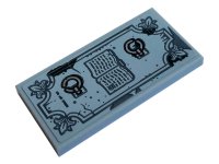 LEGO part Tile 2 x 4 with Book and Grave Pattern (Sticker) - Set 70420 87079pb0782