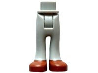 LEGO part Mini Doll Hips and Trousers with Back Pockets with Reddish Brown Shoes Pattern - Thick Hinge 92253c00pb33