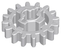 LEGO part Technic, Gear 16 Tooth - Axle Hole with Closed Sides (94925)