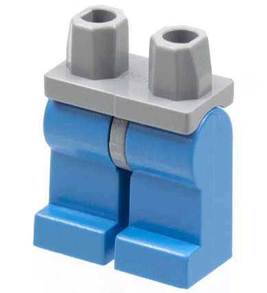 LEGO part Hips and Medium Blue Legs (970c42)