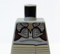 LEGO part Torso SW Weequay Armor with Silver Lines Pattern 973pb0706