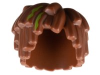 LEGO part Minifigure, Hair Short Layered Mop Top with Lime Streaks Pattern 2003pb01