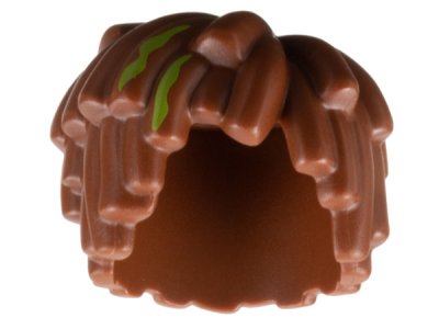 LEGO onderdeel Minifigure, Hair Short Layered Mop Top with Lime Streaks Pattern (2003pb01)