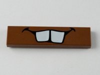 LEGO part Fliese 1 x 4 mit Zähne Muster 2431pb0160