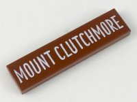 LEGO onderdeel Tegel 1 x 4 met Wit 'MOUNT CLUTCHMORE' Patroon 2431pb0523