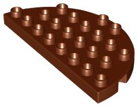 LEGO part Duplo, Plate Round Corner 4 x 8 Double (29304)