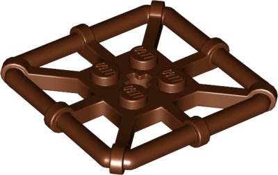LEGO part Piastra, Modificata 2 x 2 con Cornice Quadrata a Barre (30094)
