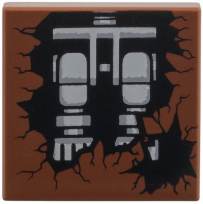 LEGO part Tile 2 x 2 with Skeleton Hips and Legs Pattern (3068pb0088)