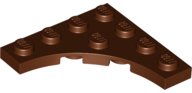LEGO part Platte, modifiziert 4 x 4 mit 3 x 3 gewölbtem Ausschnitt (35044)