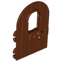 LEGO part Door 1 x 4 x 6 Round Top with Window and Keyhole, Nonreinforced Edge (40241)