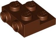 LEGO part Plate, Modified 2 x 2 x 2/3 with 2 Studs on Side - Hollow Bottom Tube 4304