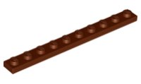 LEGO part Plate 1 x 10 4477
