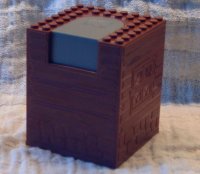 LEGO part Container, Box 8 x 8 x 8 with Dark Bluish Gray Switching Mechanism (Set 4756) 48316c01