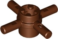 LEGO onderdeel Technic, Axle Connector Hub with 4 Bars and Pin Hole (48723)